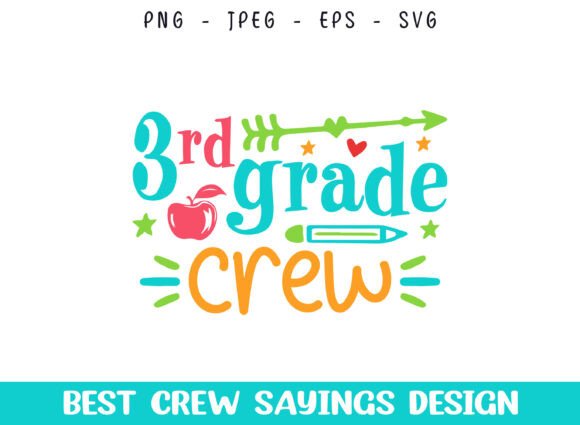 3rd Grade School Crew Saying SVG Designs Review